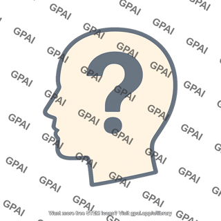 Human head with question mark
