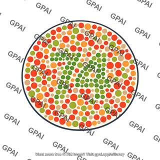 Color blindness test plate