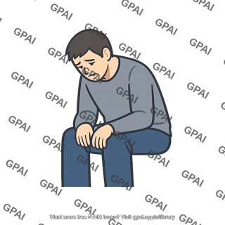 Sad man sitting