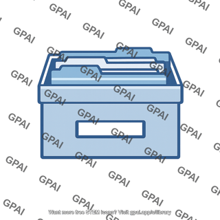 Archive box with folders