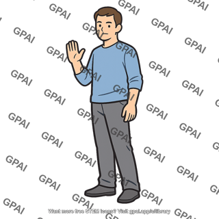 Man stop gesture