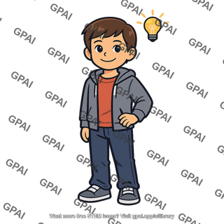 Gifted child with symbol