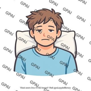 Tired man in bed