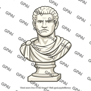 Roman emperor bust