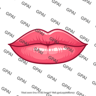 Glossy pink lips
