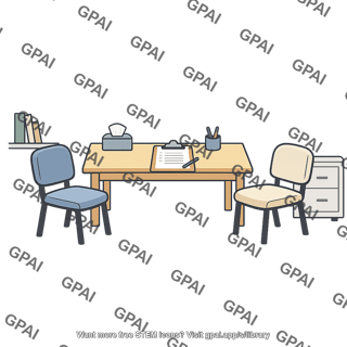 Office desk setting