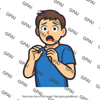 Frightened man