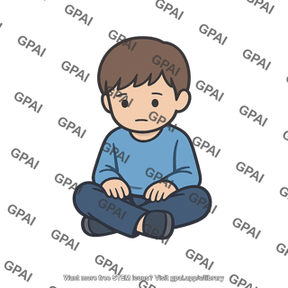 Sad boy sitting