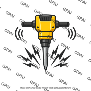 Jackhammer vibrating