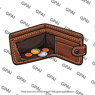 Open wallet with coins