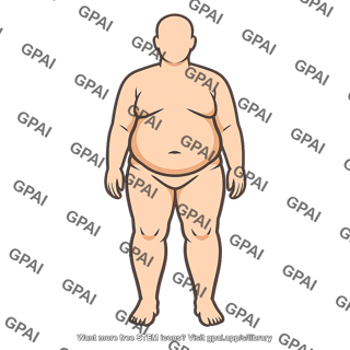Overweight human body