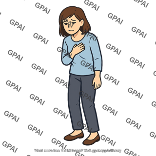 Woman feeling ill