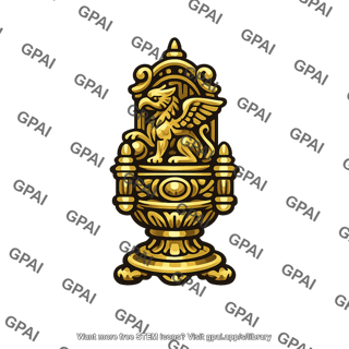 Golden griffin figurine
