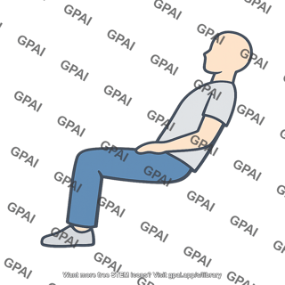 Human body leaning back