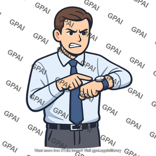 Impatient businessman