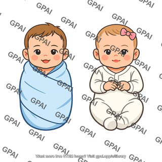Dizygotic twin pair infants