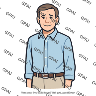 Sad middle aged man