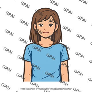Adolescent girl waist up