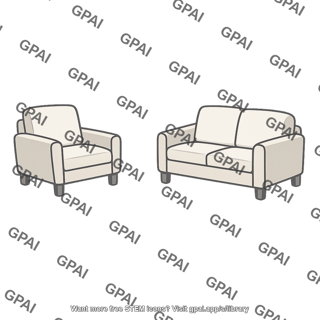 Sofa and armchair set
