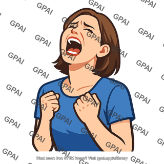 Woman wailing