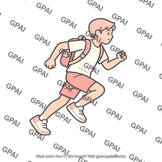 Student running