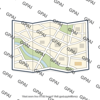 Folded city map