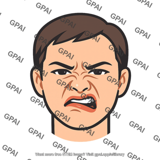 Human face disgusted