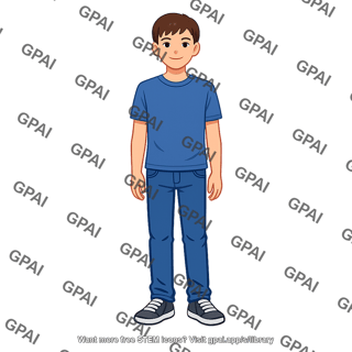 Adolescent boy full body