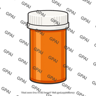 Opaque amber pill bottle