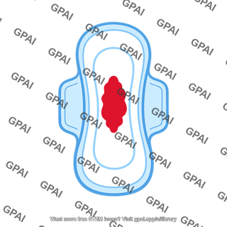 Sanitary pad with blood stain