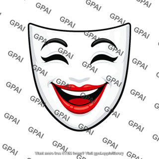 Smiling theatrical mask