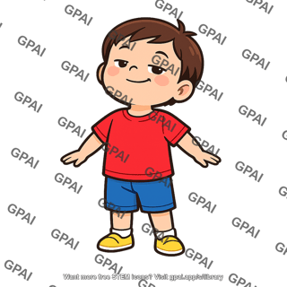 Young boy standing