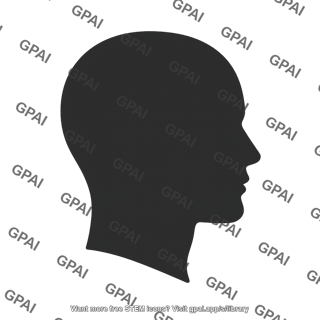 Human head profile silhouette