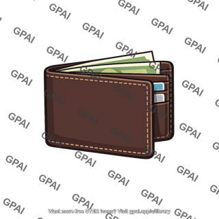 Leather wallet with money