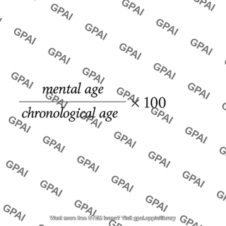 Mental age ratio formula