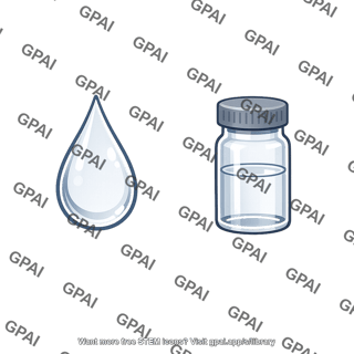 Liquid droplet and vial