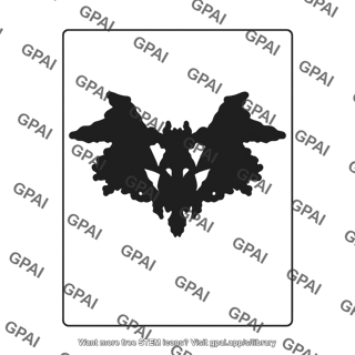 Rorschach inkblot card