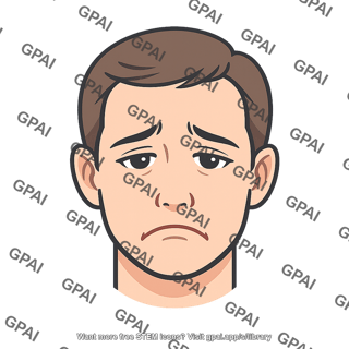 Human face sad