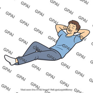 Person relaxing reclining
