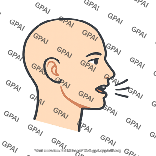 Human head profile speaking
