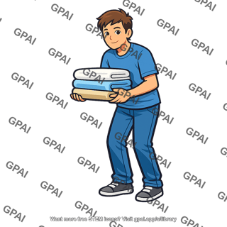 Teenager helping