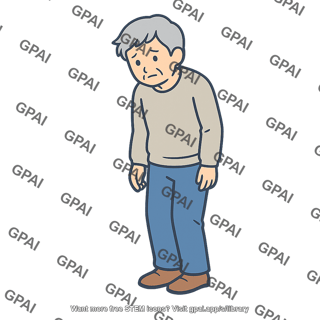 Elderly man slumped