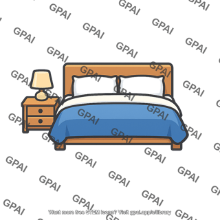 Bed with nightstand