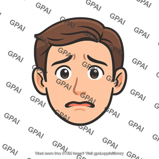 Anxious human face