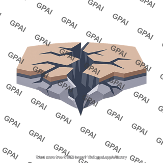 Earthquake crack