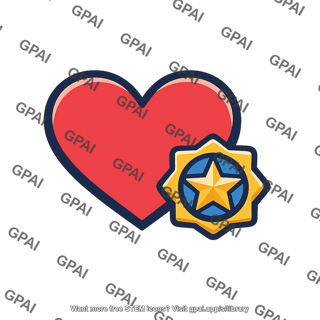 Heart with star badge