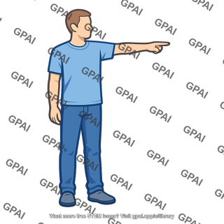 Person pointing