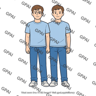 Identical twin pair male