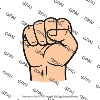 Fist clenched