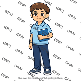 Schoolboy with book